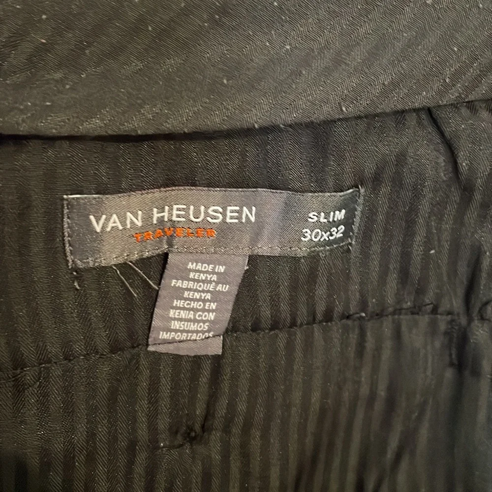 Van Heusen slim fit black mens dress pants 30x32 - Picture 4 of 4